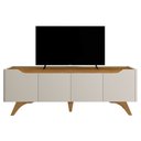 Ver imagem 3 de Conjunto Sala de Estar Atenas Off White/Naturalle 180 cm Mavaular