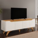 Ver mais imagens de Conjunto Sala de Estar Atenas Off White/Naturalle 180 cm Mavaular