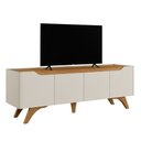 Ver imagem 4 de Conjunto Sala de Estar Atenas Off White/Naturalle 180 cm Mavaular