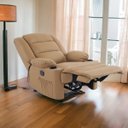 Ver imagem 1 de Poltrona do Papai Reclinavel Elétrica com Entrada Usb Corino Premium Caramelo