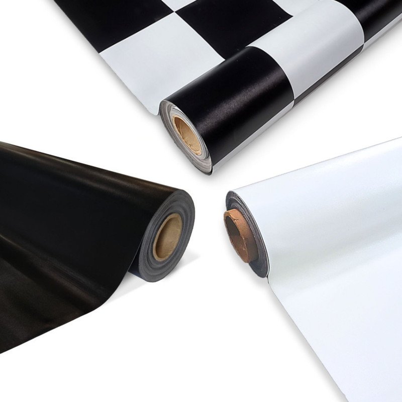 Piso Vinílico em Manta Pvc Preto Branco Dama ou Cimento 1x7m Cor:branco - 3
