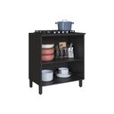 Ver imagem 4 de Balcão Modulado com Tampo Fidelitá Mônaco 80cm 2 Portas Chumbo/Titânio