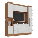 Ver imagem 2 de Guarda-roupa Modulado Viena 2 Portas 8 Gavetas 3 Peças Espresso Móveis