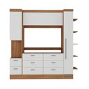Ver imagem 6 de Conjunto de Guarda-Roupa Modulado Viena 2 Portas 8 Gavetas 3 Peças Yescasa Branco/Nogal