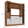 Guarda-roupa Modulado Viena 2 Portas 8 Gavetas 3 Peças Espresso Móveis - 4