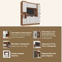 Ver imagem 5 de Guarda-roupa Modulado Viena 2 Portas 8 Gavetas 3 Peças Espresso Móveis