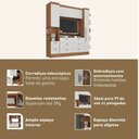 Ver imagem 5 de Conjunto de Guarda-Roupa Modulado Viena 2 Portas 8 Gavetas 3 Peças Yescasa Branco/Nogal