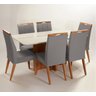 Mesa de jantar + 6 cadeiras Paris tampo Atenas 160 cm - A 03 - 1