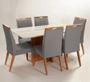 Ver imagem 1 de Mesa de jantar + 6 cadeiras Paris tampo Atenas 160 cm - A 03