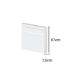 Guarnição Poliestireno 07cm Frisado Branco 41007 Arquitech - 2
