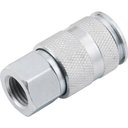 Ver imagem 1 de Engate Rápido Fêmea 1/4" Aço Carbono Zincado Esfera - Vonder