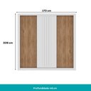 Ver imagem 5 de Guarda-Roupa Casal 3 Portas Doha Carraro Ripado