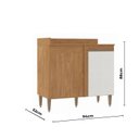Ver imagem 2 de Balcão de Canto Reto para Cozinha Essenza 1 Porta 94cm Móvel na Caixa