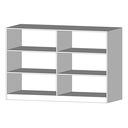 Ver imagem 3 de Balcao Loja Central Expositor Nicho para Roupa Produtos 90cm:carvalho