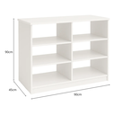 Ver imagem 4 de Balcao Loja Central Expositor Nicho para Roupa Produtos 90cm:carvalho