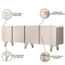 Ver imagem 3 de Buffet Aparador Saluti com Cristaleira Évora Off White - Hb Móveis