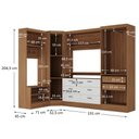 Ver imagem 4 de Guarda-roupa Modulado Viena 5 Portas 6 Gavetas 4 Peças Espresso Móveis