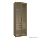 Ver imagem 1 de Guarda Roupa Modulado 02 Portas de Vidro 245cm 03 Gavetas Setiba