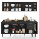 Ver imagem 5 de Armário de Cozinha Cp11 e Tampo 178cm Pérola Z34 Preto - Mpozenato