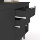 Ver imagem 6 de Armário de Cozinha Cp11 e Tampo 178cm Pérola Z34 Preto - Mpozenato