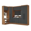 Ver imagem 2 de Guarda-roupa Modulado Viena 5 Portas 6 Gavetas 4 Peças Espresso Móveis