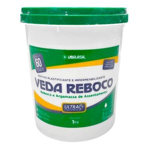 Aditivo para Reboco e Massas Veda Reboco 1kg Impermeabilizante Profissional para Uso Interno e Exter