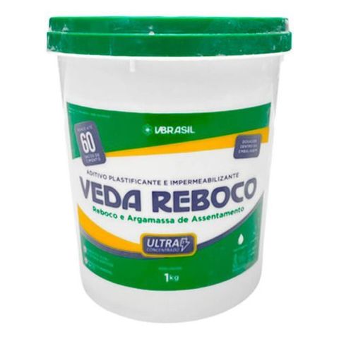 Aditivo para Reboco e Massas Veda Reboco 1kg Impermeabilizante Profissional para Uso Interno e Exter