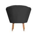 Ver imagem 4 de Poltrona Cadeira Decorativa Pétala - Corino Preto Cipatex