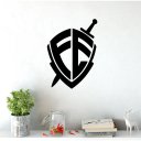 Ver imagem 1 de Adesivo de Parede Decorativo Frase Adesivo Logo Fé