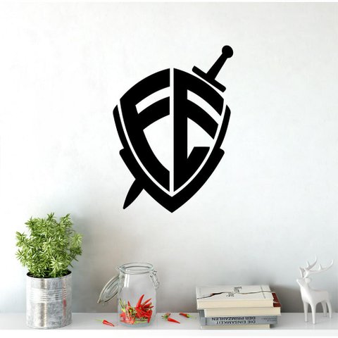 Adesivo de Parede Decorativo Frase Adesivo Logo Fé