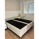 Ver imagem 1 de Base Box Bau King Size Linho Bege Blindada 1,93 X 2,03