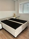 Ver imagem 1 de Base Box Bau King Size Linho Bege Blindada 1,93 X 2,03