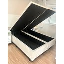 Ver imagem 4 de Base Box Bau King Size Linho Bege Blindada 1,93 X 2,03