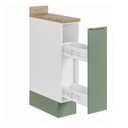 Ver imagem 5 de Balcão Porta Tempero 20cm com Tampo com Rodape Ipanema CabeCasa MadeiraOriginals Branco/Verde Folha