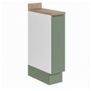 Ver imagem 2 de Balcão Porta Tempero 20cm com Tampo com Rodape Ipanema CabeCasa MadeiraOriginals Branco/Verde Folha