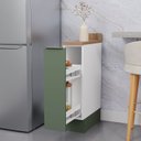 Ver imagem 4 de Balcão Porta Tempero 20cm com Tampo com Rodape Ipanema CabeCasa MadeiraOriginals Branco/Verde Folha
