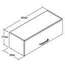 Ver imagem 4 de Armário Aéreo 1 Porta Basculante 80cm Marrom/Ipê