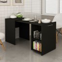 Ver imagem 1 de Escrivaninha Retrátil Mesa Escritório ME4170 54cm Preto