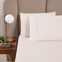 Ver imagem 2 de Kit 2 Pçs Par Fronha Versatile Micropercal 300 Fios 70x50cm Ponto Palito sem Aba: Palha