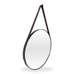 Espelho Adnet Redondo 40cm com Alça e Suporte para Sala Quarto Banheiro Hall - 2