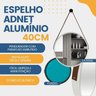 Espelho Adnet Alumínio 40cm com Alça e Suporte para Banheiro Sala Quarto Escritório - 7