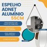 Espelho Adnet Alumínio 55cm com Alça e Suporte para Banheiro Sala Quarto Escritório - 7