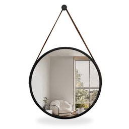 Espelho Adnet Alumínio 55cm com Alça e Suporte para Banheiro Sala Quarto Escritório - 6