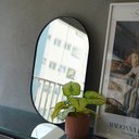 Ver imagem 3 de Espelho Decorativo Oval 50x80cm de Parede para Sala Banheiro Hall