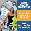 Ver imagem 7 de Espelho Decorativo Oval 50x80cm de Parede para Sala Banheiro Hall