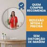 Espelho Redondo Decorativo 60cm com Acabamento Ecológico de Parede para Sala Quarto Banheiro - 8