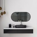 Ver imagem 5 de Espelho Decorativo Modelo Cápsula Grande 50x110cm de Parede para Quarto Sala Escritório