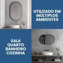 Ver imagem 6 de Kit com 2 Unidades Espelho Oval de Parede 50x80cm