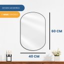 Ver imagem 4 de Espelho Decorativo Modelo Capsula 60x40cm