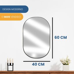 Espelho Decorativo Modelo Capsula 60x40cm para Sala Lavabo Hall Escritório - 8